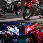 Kiddo Brutale F5 RR Bike, Biggest Bike, 12V/8AH Battery, 45W Two Motors, Hand Accelerator, USB/MP3, English Rhymes,  LED Lit Wheels, English Music, BIS Certified, White, 3 to12 Years