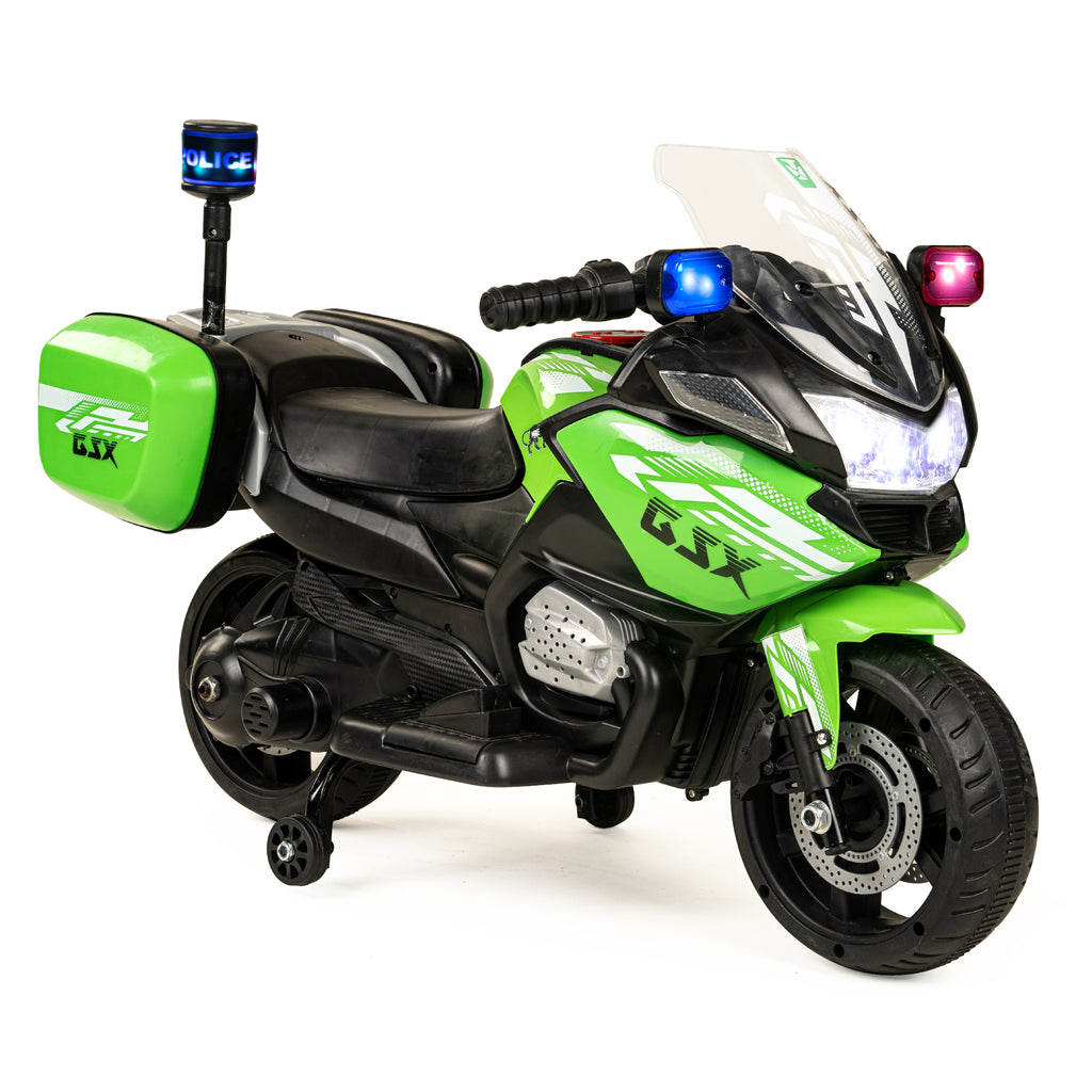 Kiddo Motorand Super Bike, Biggest Bike, 12V/8AH Battery, 45W Two Motors, Hand Accelerator, USB/MP3, English Rhymes,  LED Lit Wheels, English Music, BIS Certified, White, 3 to 12 Years