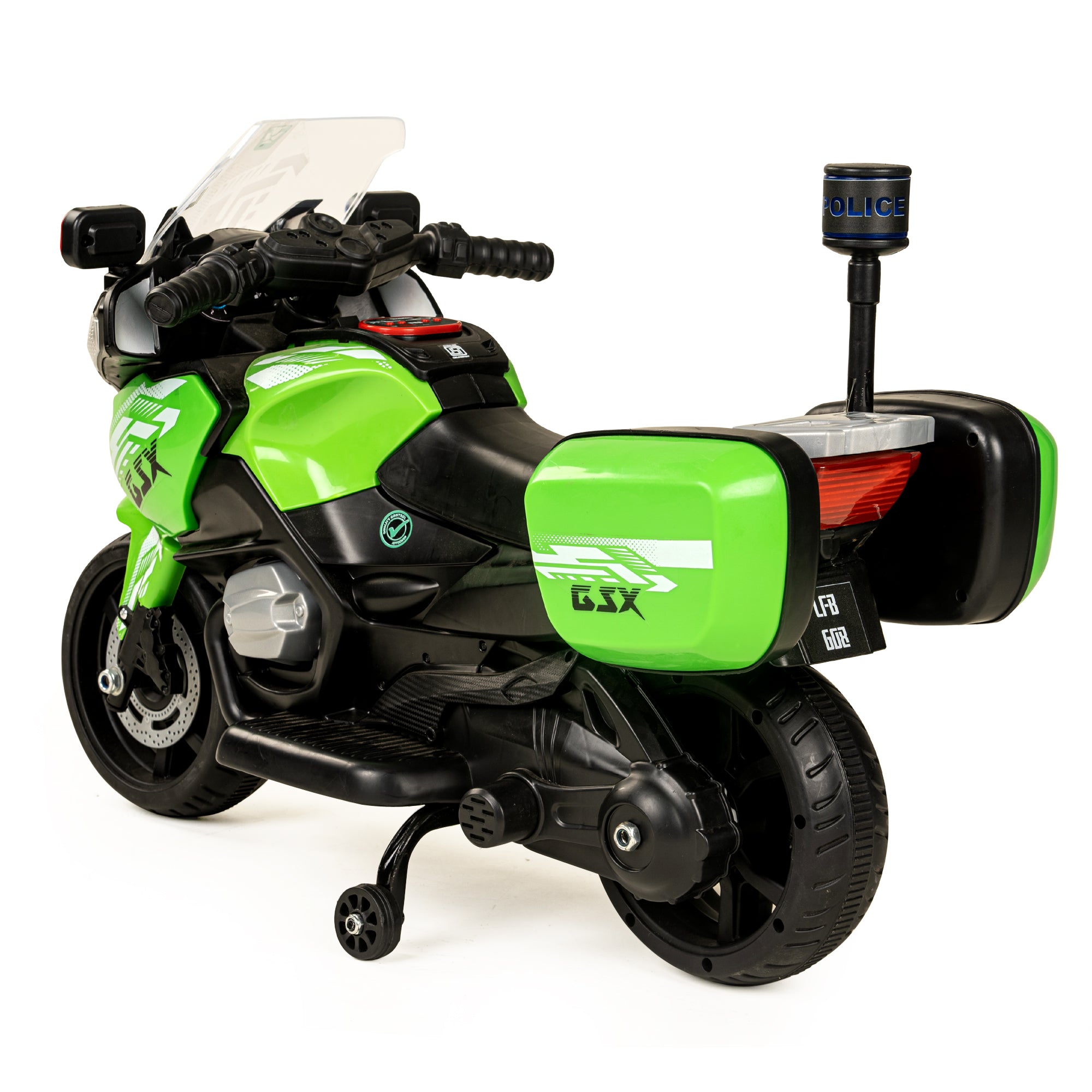 Kiddo Motorand Super Bike, Biggest Bike, 12V/8AH Battery, 45W Two Motors, Hand Accelerator, USB/MP3, English Rhymes,  LED Lit Wheels, English Music, BIS Certified, White, 3 to 12 Years