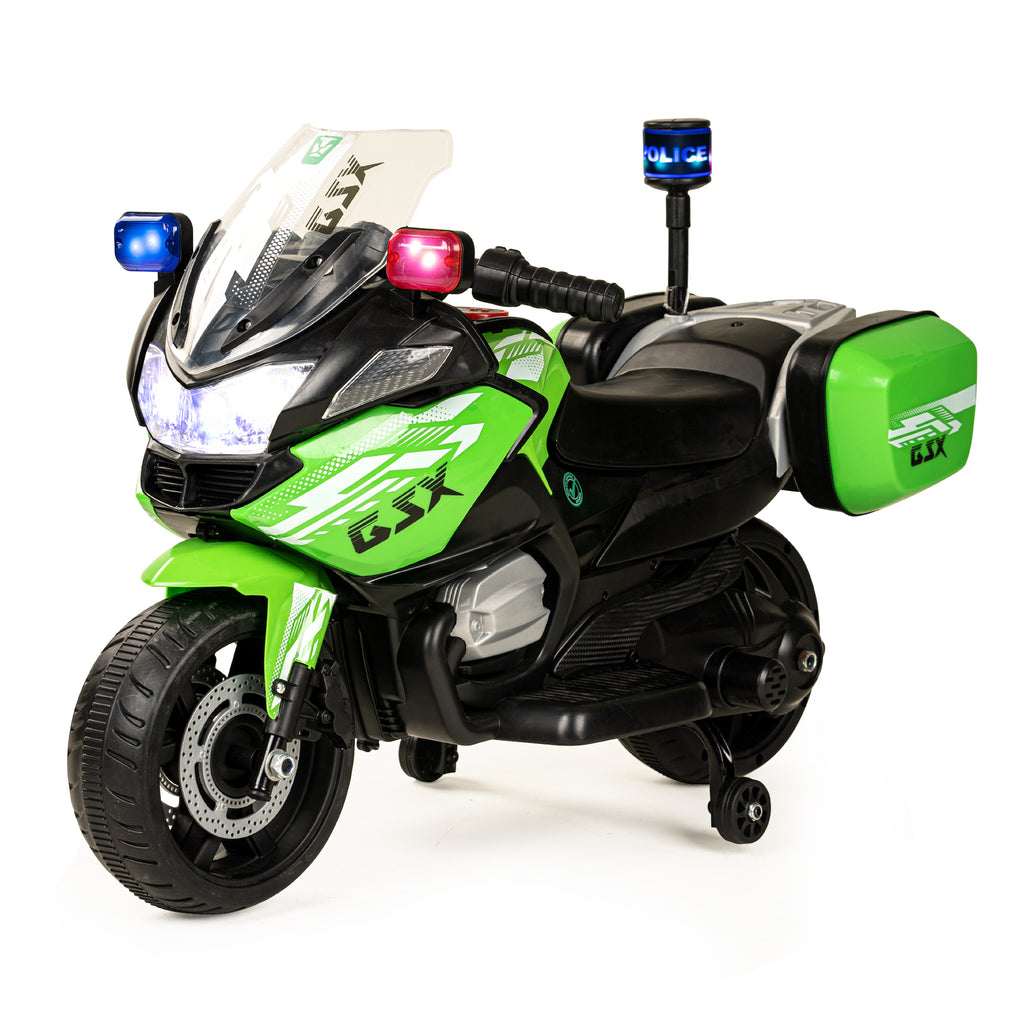 Kiddo Motorand Super Bike, Biggest Bike, 12V/8AH Battery, 45W Two Motors, Hand Accelerator, USB/MP3, English Rhymes,  LED Lit Wheels, English Music, BIS Certified, White, 3 to 12 Years