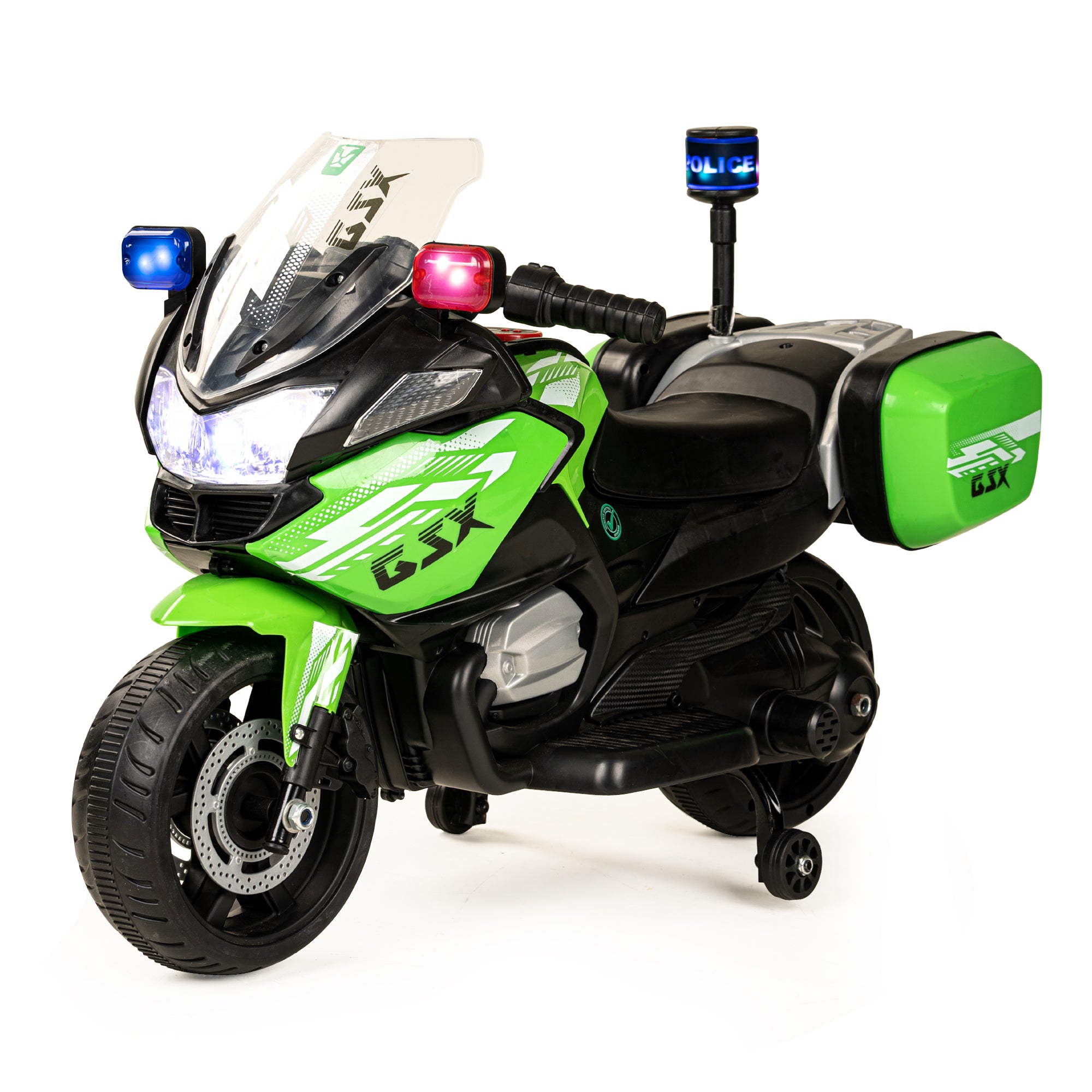 Kiddo Motorand Super Bike, Biggest Bike, 12V/8AH Battery, 45W Two Motors, Hand Accelerator, USB/MP3, English Rhymes,  LED Lit Wheels, English Music, BIS Certified, White, 3 to 12 Years