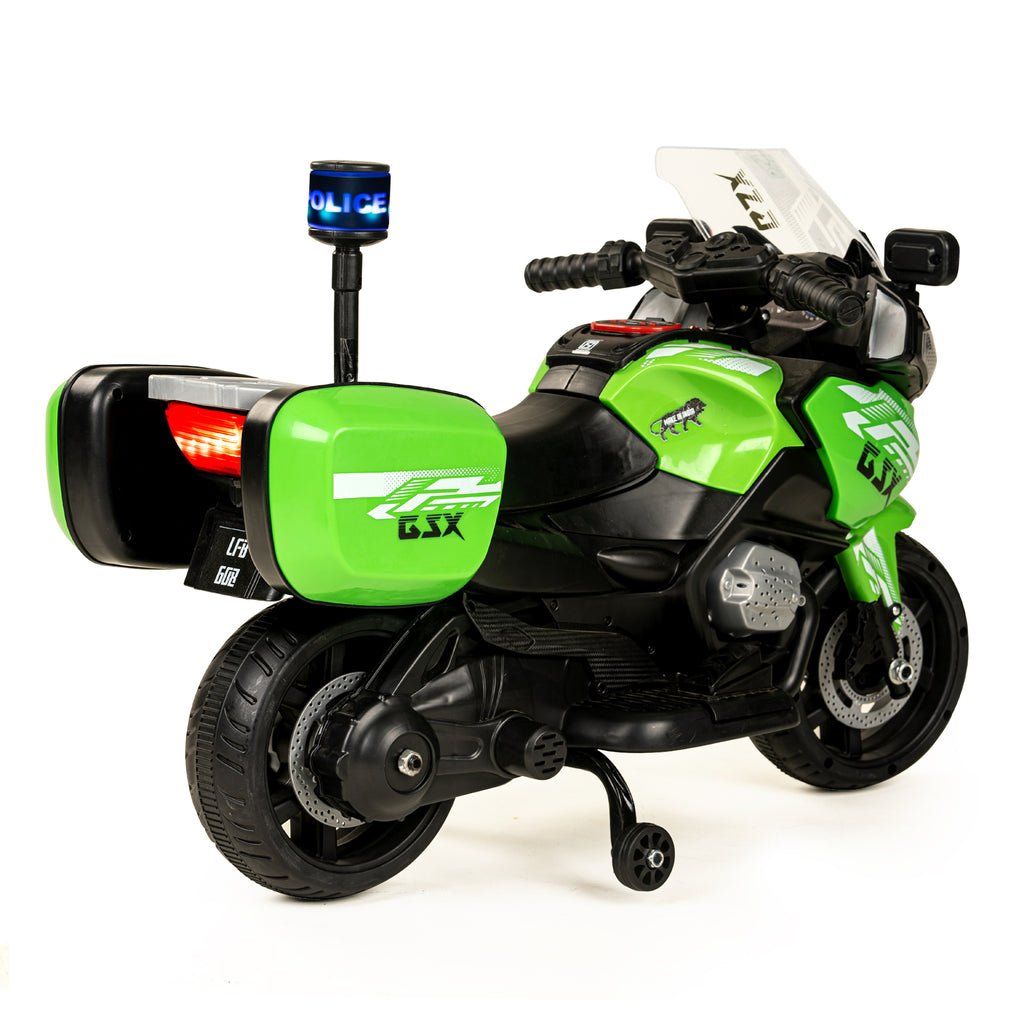 Kiddo Motorand Super Bike, Biggest Bike, 12V/8AH Battery, 45W Two Motors, Hand Accelerator, USB/MP3, English Rhymes,  LED Lit Wheels, English Music, BIS Certified, White, 3 to 12 Years