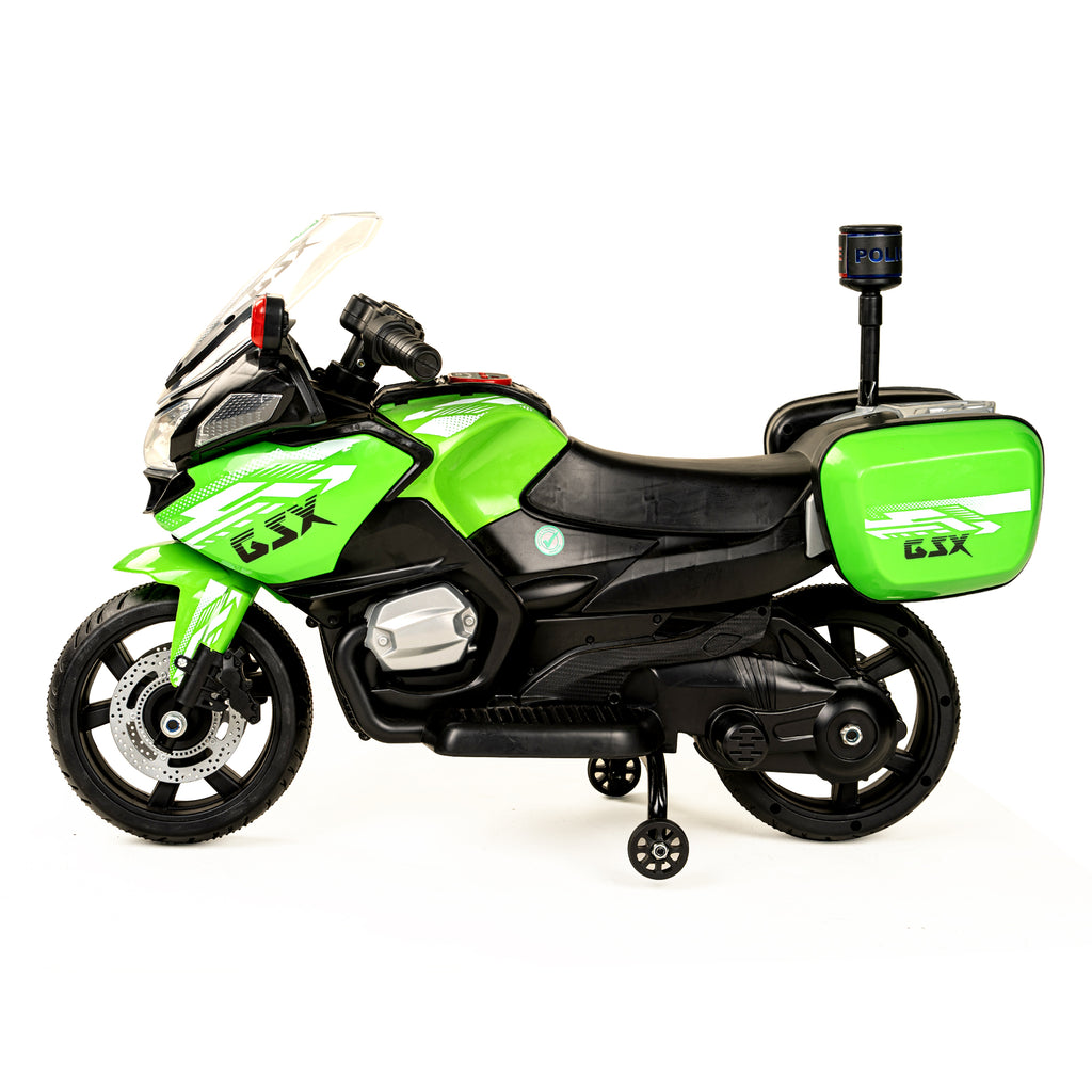 Kiddo Motorand Super Bike, Biggest Bike, 12V/8AH Battery, 45W Two Motors, Hand Accelerator, USB/MP3, English Rhymes,  LED Lit Wheels, English Music, BIS Certified, White, 3 to 12 Years