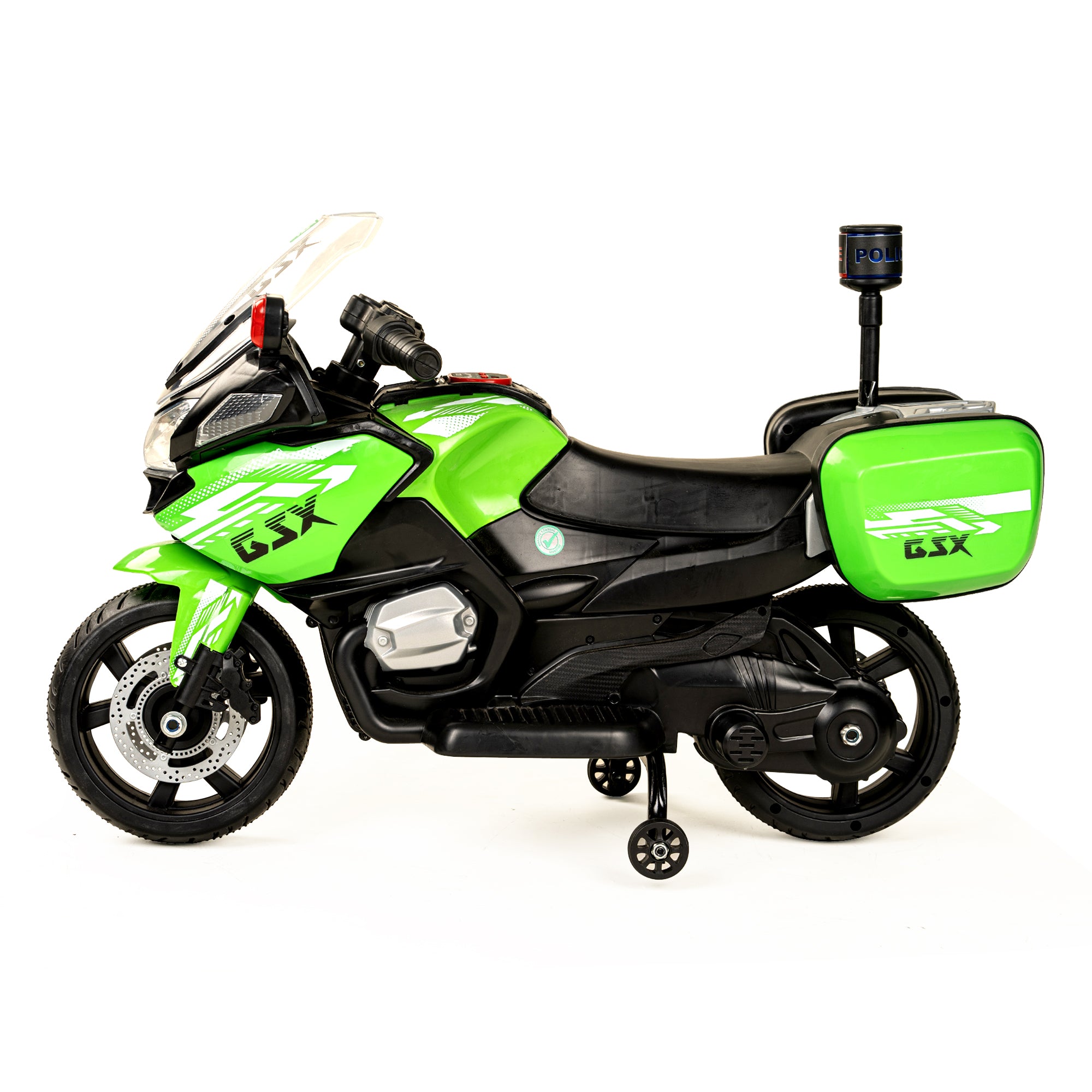 Kiddo Motorand Super Bike, Biggest Bike, 12V/8AH Battery, 45W Two Motors, Hand Accelerator, USB/MP3, English Rhymes,  LED Lit Wheels, English Music, BIS Certified, White, 3 to 12 Years