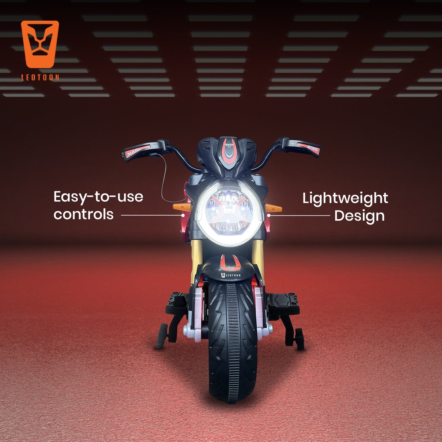 Kiddo Licensed Ben10 Bike, 12V/5AH Battery, 12V/15000 RPM 2 Motors, Hand Accelerator, Bluetooth, Key Start,  Dazzling LED Wheels, Multimedia Fun, BIS Certified, Ben10, 3 to10 Years