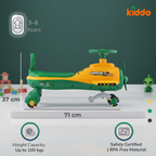 KIDDO Kids 360° Twist Ride-On Swing Car with Comfortable Seat & Non-Slip Pedal (Ben10)