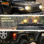 KIDDO Remote Control Ride-On Commando Jeep for Kids LED Lights & Smooth Drive