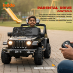 KIDDO Remote Control Ride-On Commando Jeep for Kids LED Lights & Smooth Drive